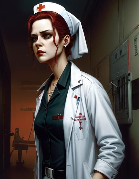 Nurse Ratched in Hospital: Gerald Brom Style