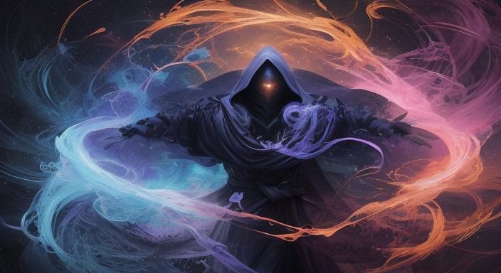 Nebula Cloak: Abstract Expressionist Close-Up