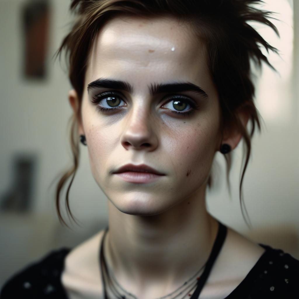 Pale Goth Beauty in Analog Style