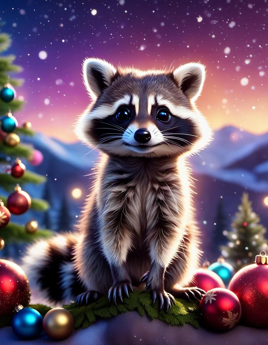 Christmas 🎄 Racoon
