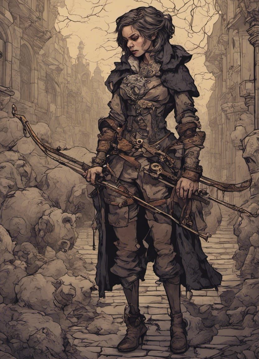 Mfw NightCafe doesn't understand what a crossbow is