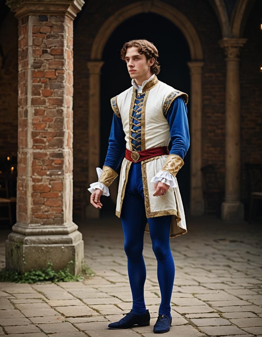 Romeo on Stage in Tudor Costume