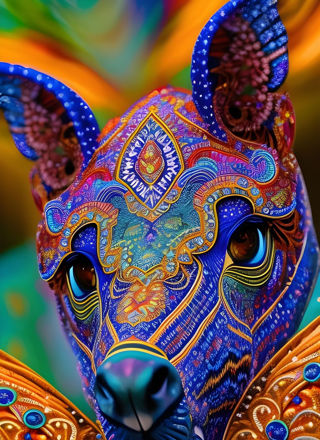 Ornate Kangaroo Face