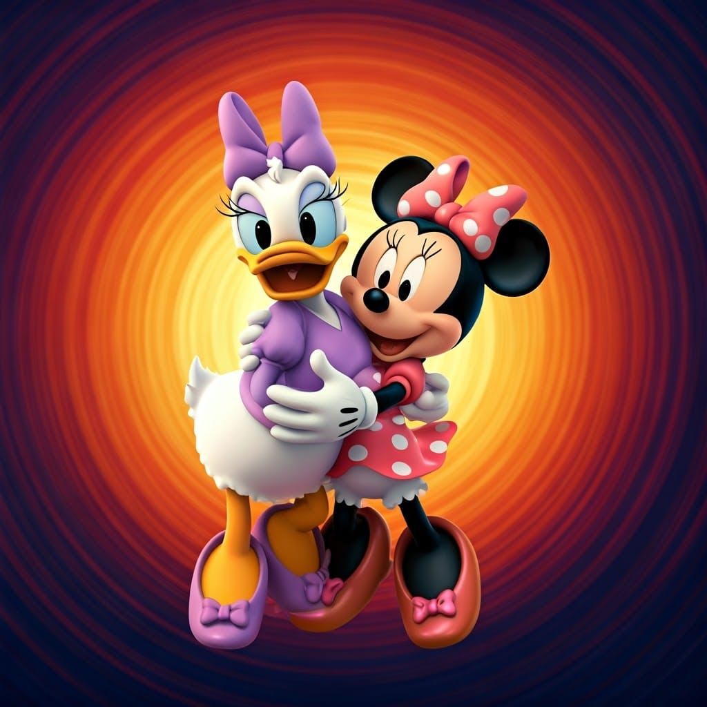 Disney-Inspired Duck Rescues Mouse in Vibrant Pixar-Style Sc...