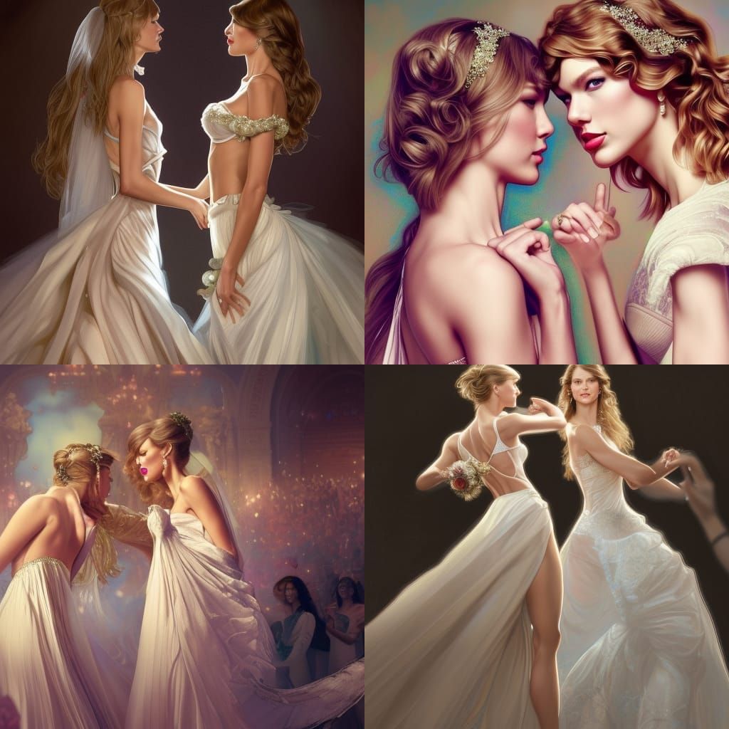 Brides Dancing: Hyperdetailed Concept Art Portrait