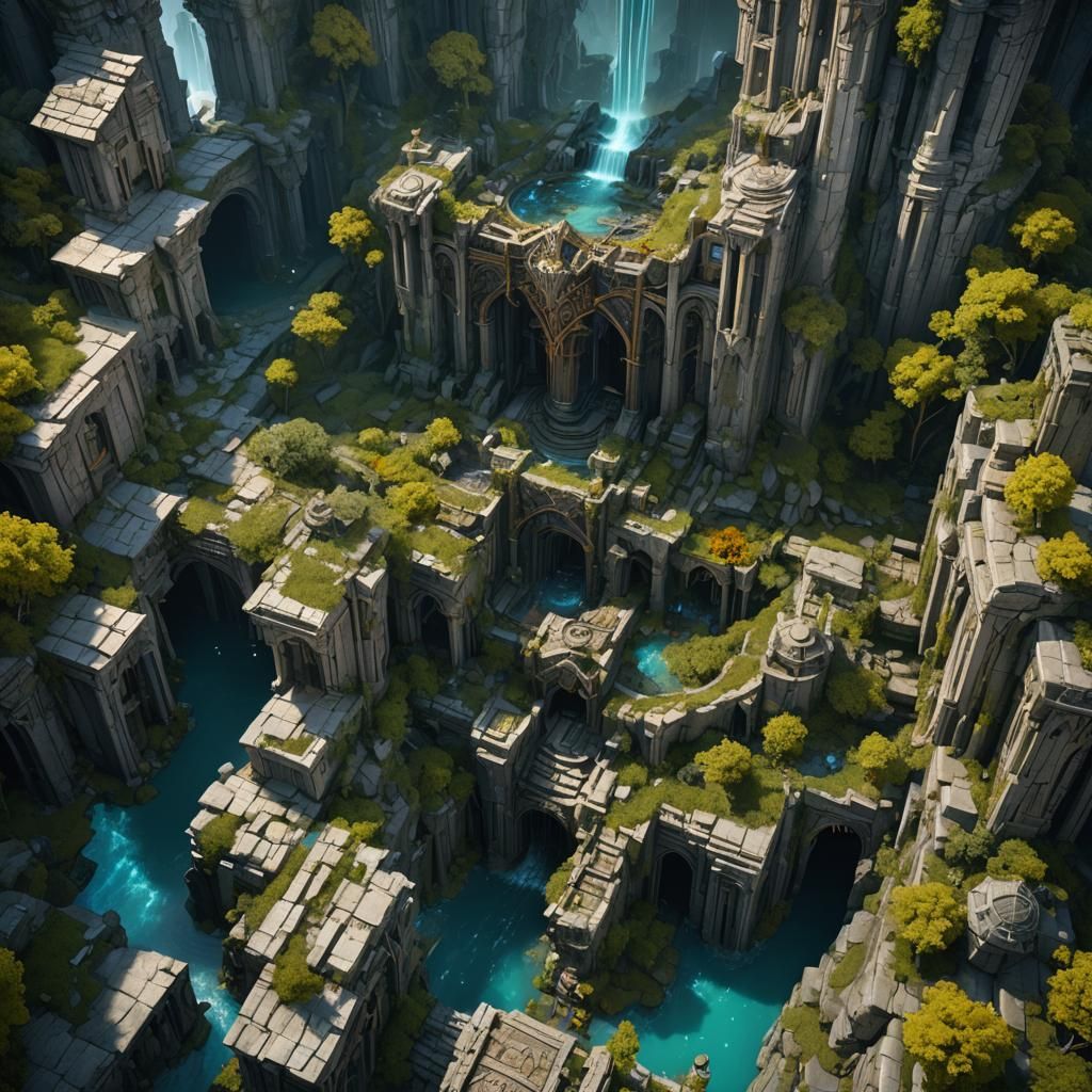 Fallen Aasimar: Detailed Matte Painting Concept Art