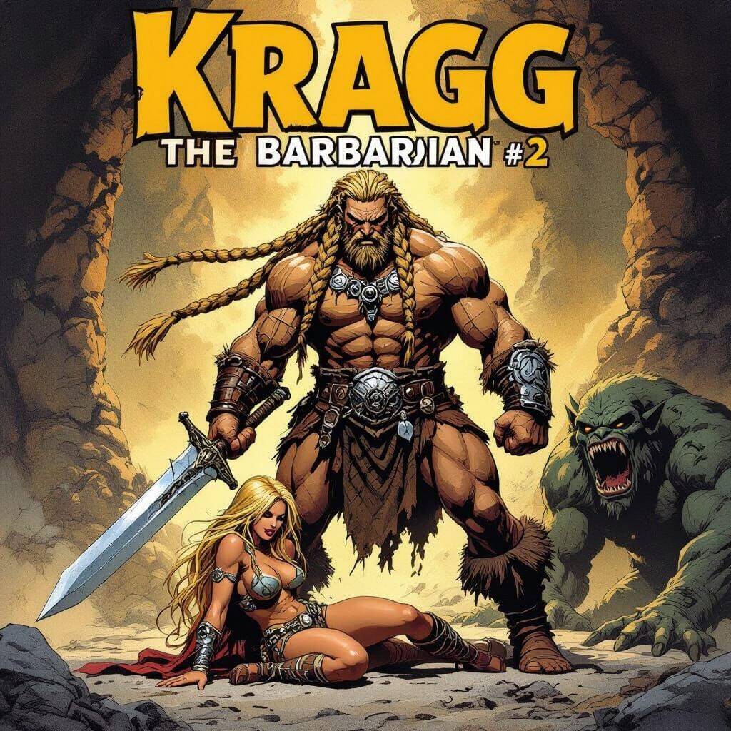 Kragg The Barbarian 2 Comic Cover Art