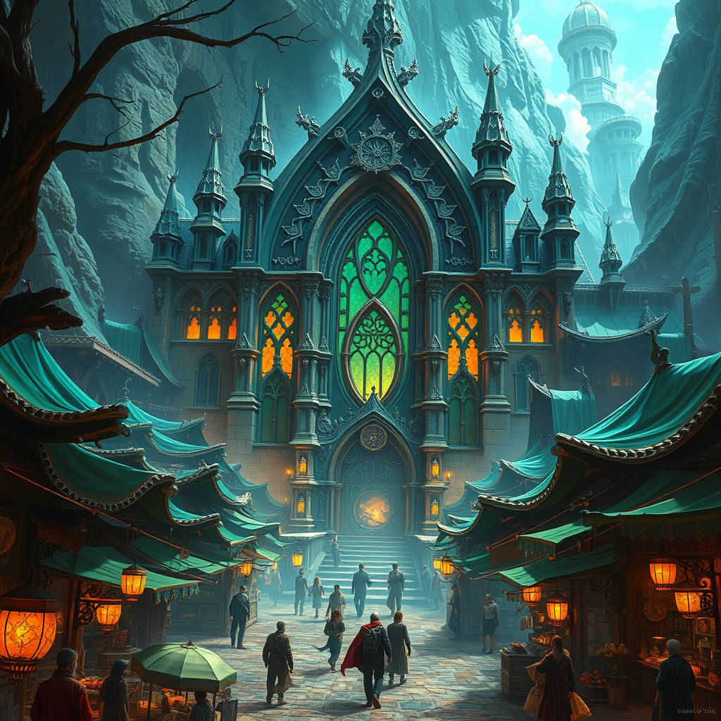 Mystical Bazaar Beside Gothic Hearthstone