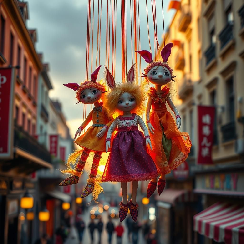 Colourful Puppets Transform City into Theatre