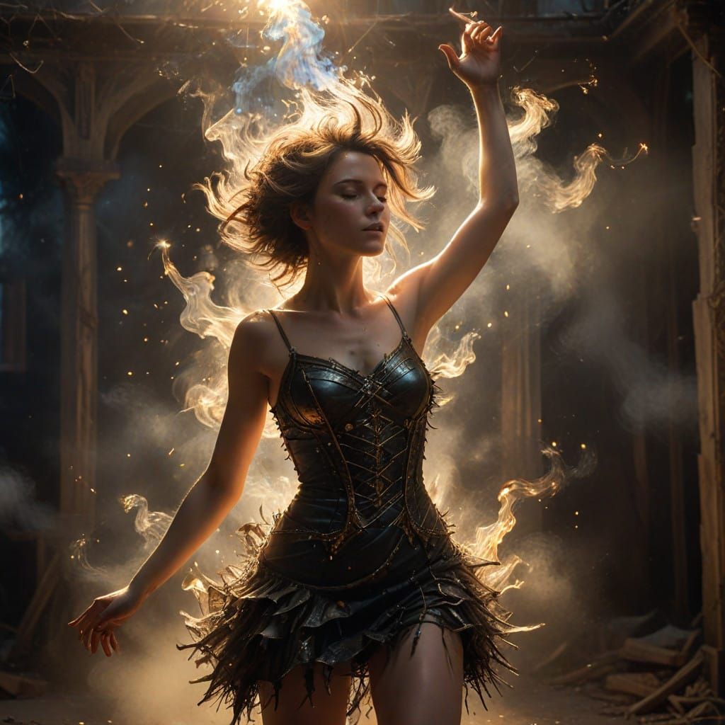 Cyberpunk Landscape with Tall Semaphores and Glittering Sun