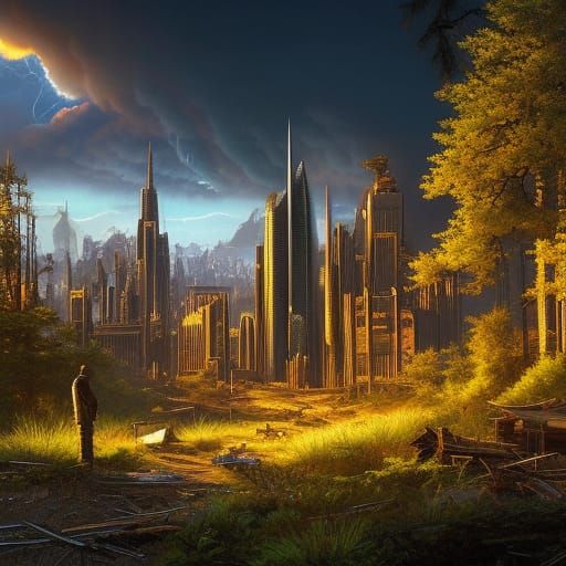 Post-Apocalyptic World Reclaimed by Nature