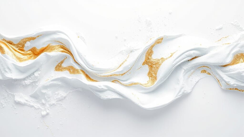 Surreal Abstract Landscape in Frosty Gold