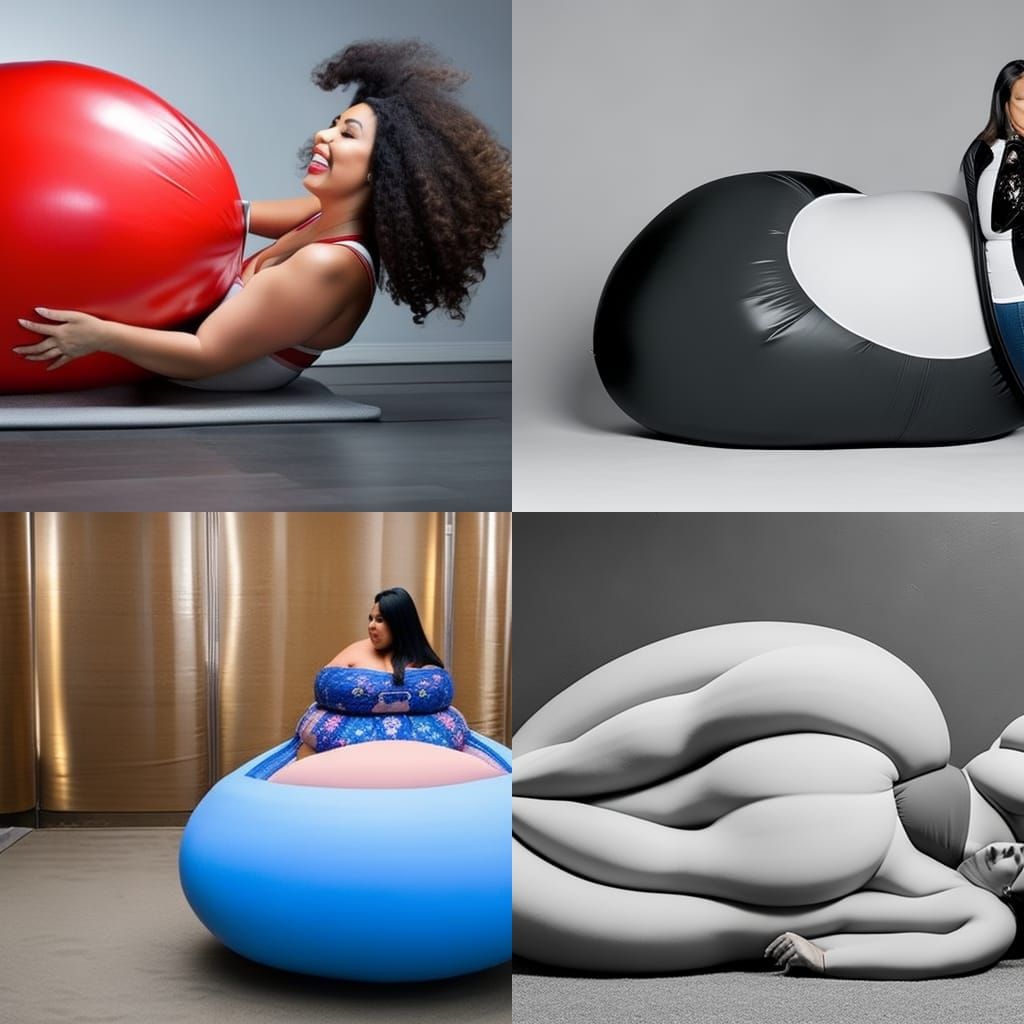 Woman with Massively Inflated Belly