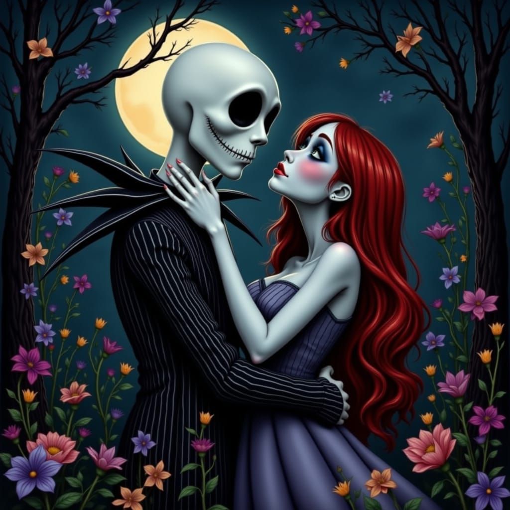 Sally Sings Melancholy Song Under Moonlight