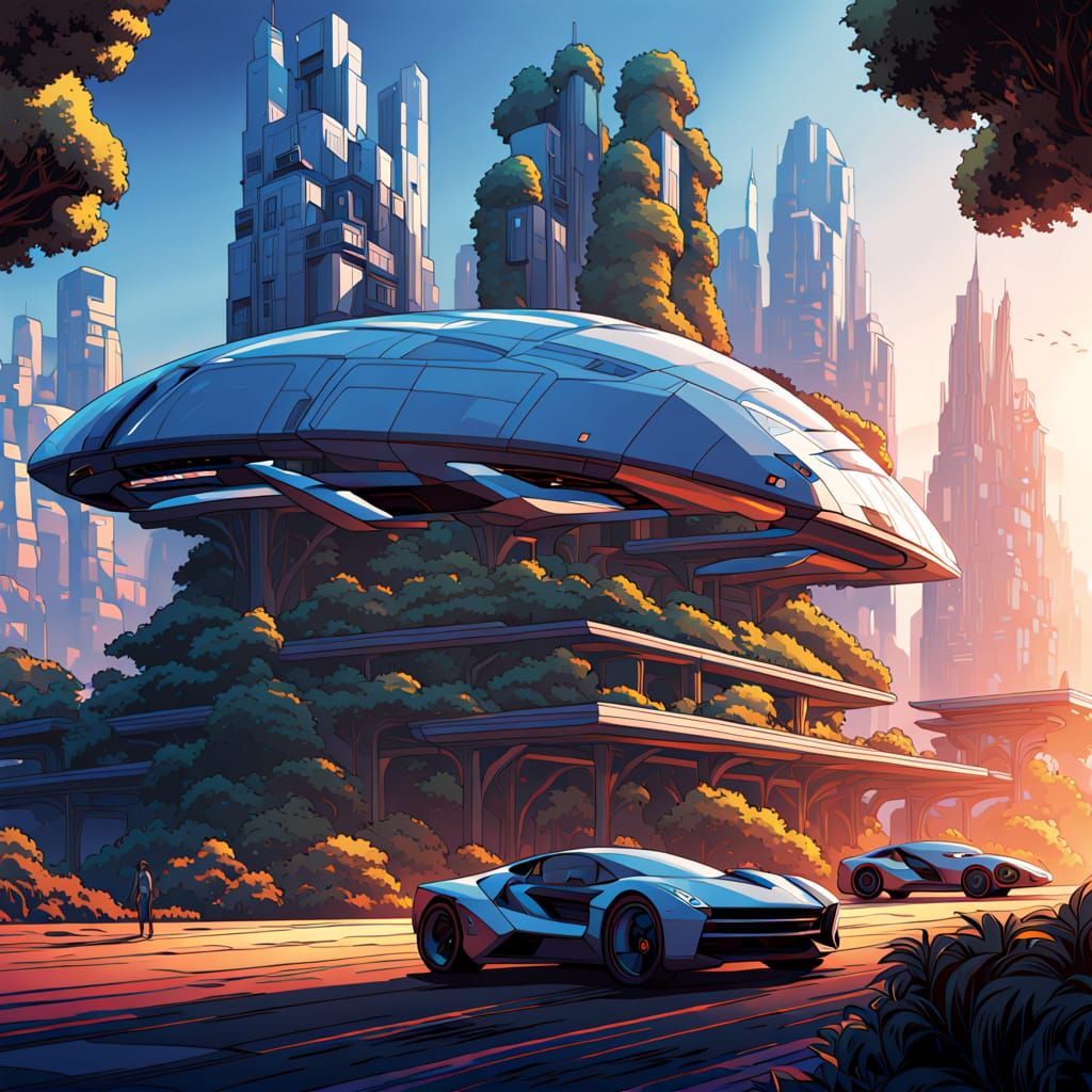 Cyberpunk Utopia Celebrates Global Unity