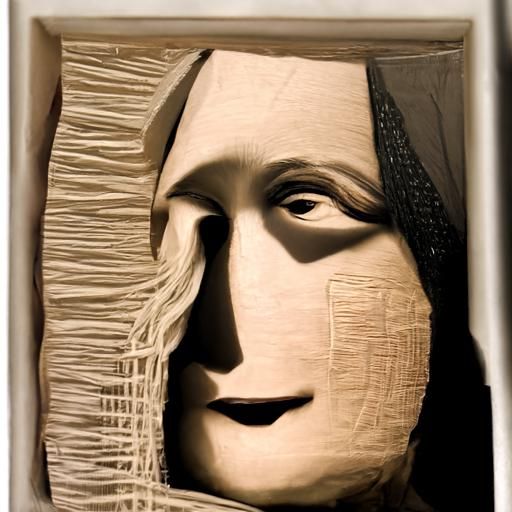 Mona Lisa Reimagined as Paper Sculpture