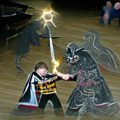 Magic Warrior Confronts Dark Lord in Epic Battle