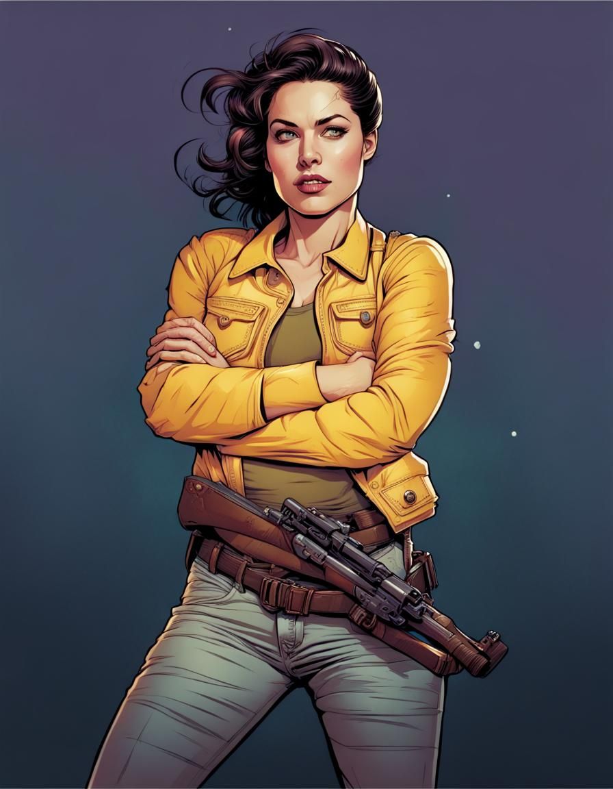 Mabel Mora in Comic Book Art Style