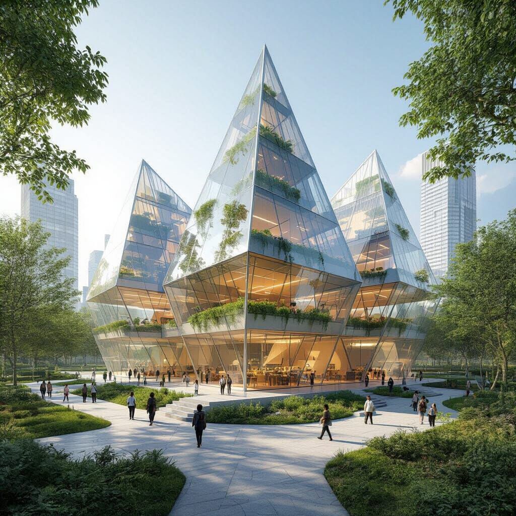 Futuristic 3D Primary School Design