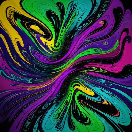 Melting Face in Surrealist Style with Vibrant Colors