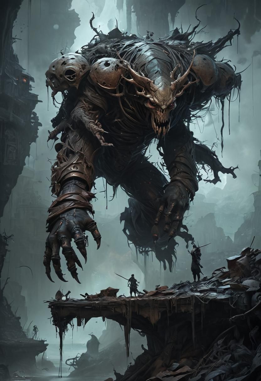 Earthy Underworld Creature in a Digital Painting