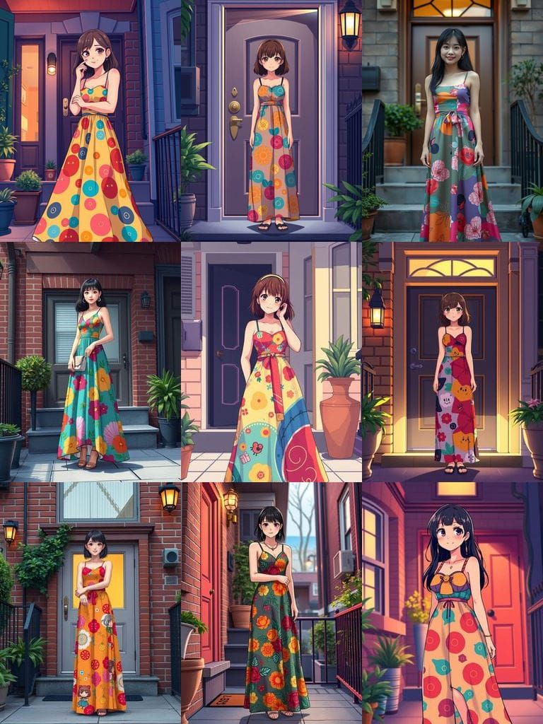 Young Woman Poses: Anime Style Portrait