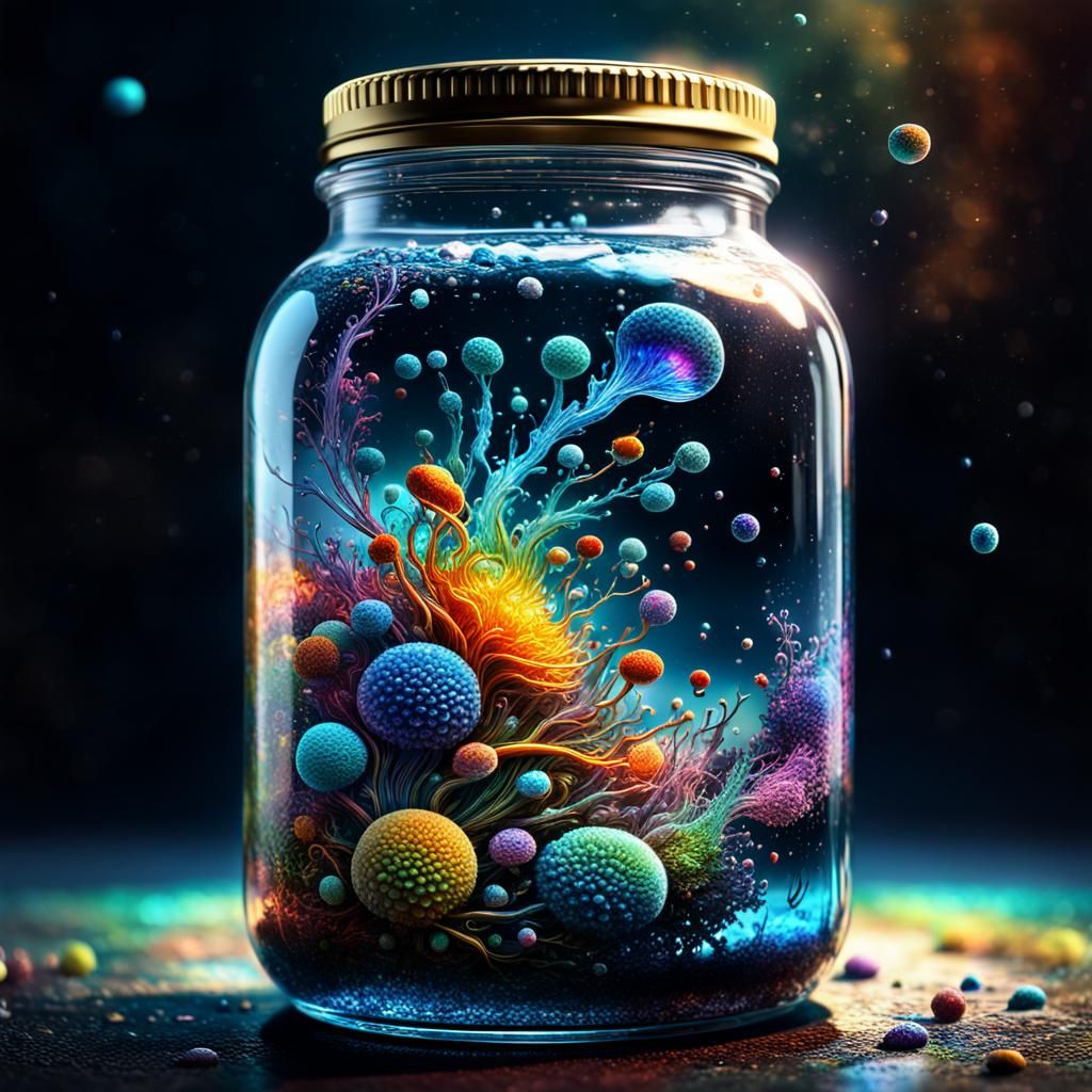 Hyperrealistic Microcosm in a Bottle