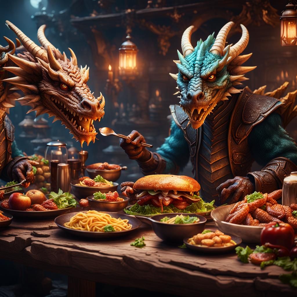 Gourmet Dragon Raiders Food Vlog: Artstation Fantasy