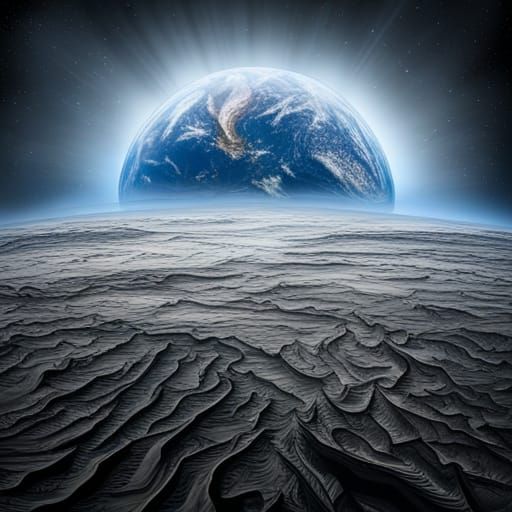 Earth from Moon: Art Deco Film Noir