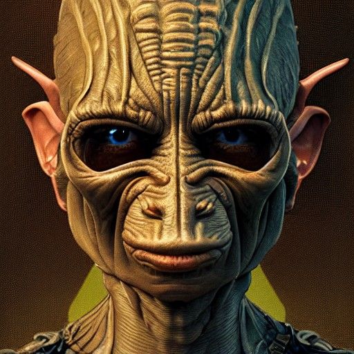 Retrofuturistic Goblin in Space: Photorealistic Sci-Fi Art