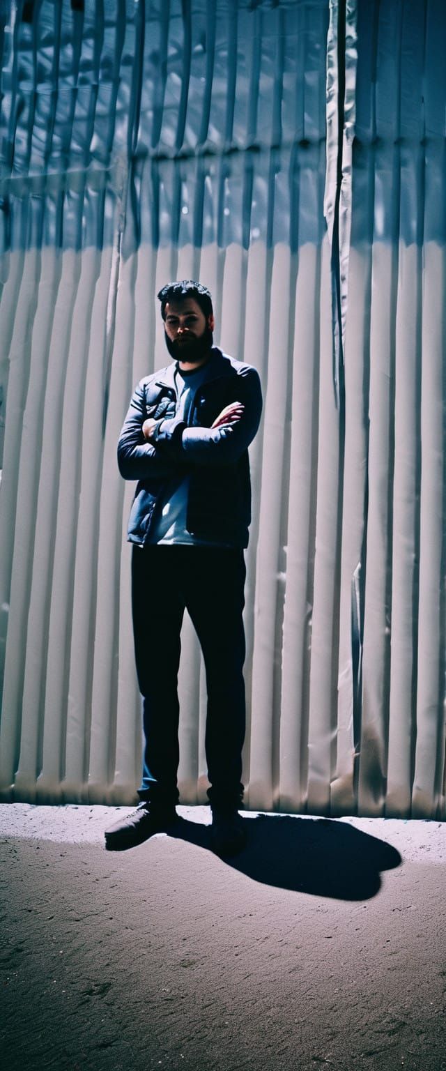 Epic Cinematic Portrait in Film Noir Style