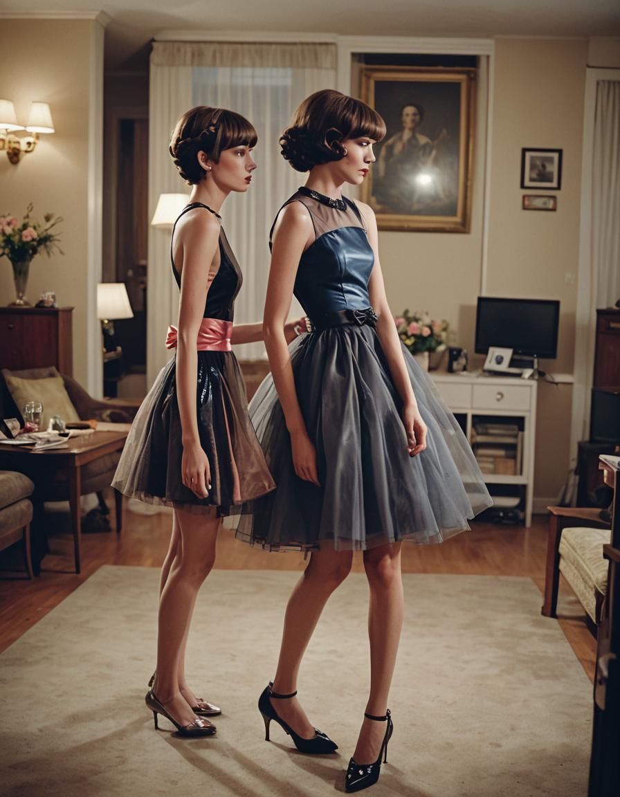 Cinematic Image of a Young Man Crossdressing