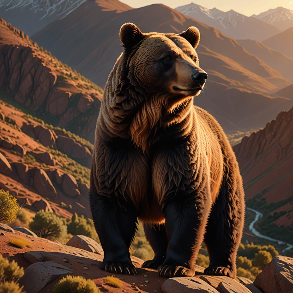 Extinct: Atlas Bear of the Atlas Mountains of North Africa. ...