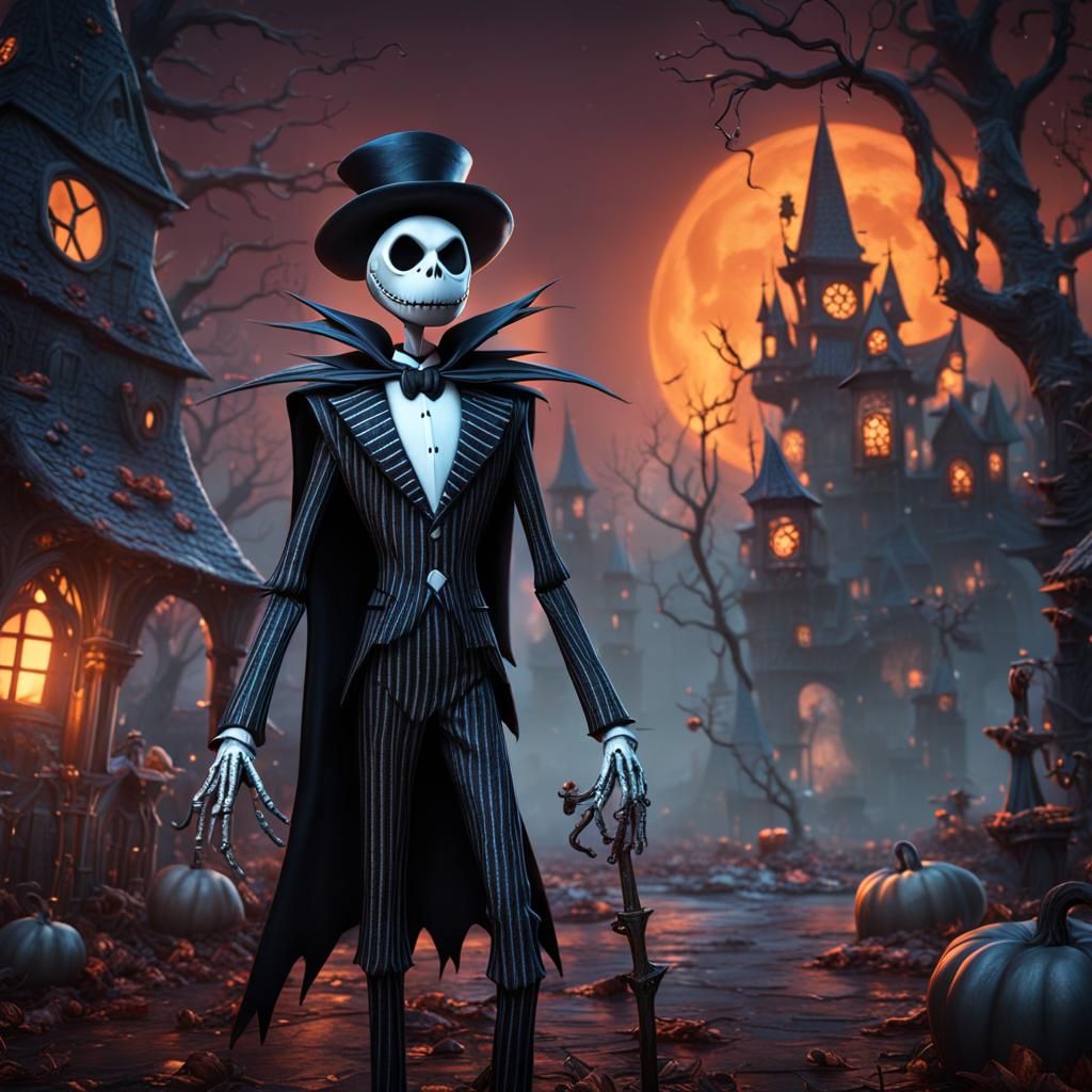 Jack Skellington Detailed Matte Painting