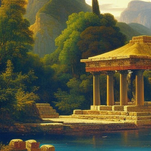 Minoan Temple Ruins, Crete (ca. 1830)