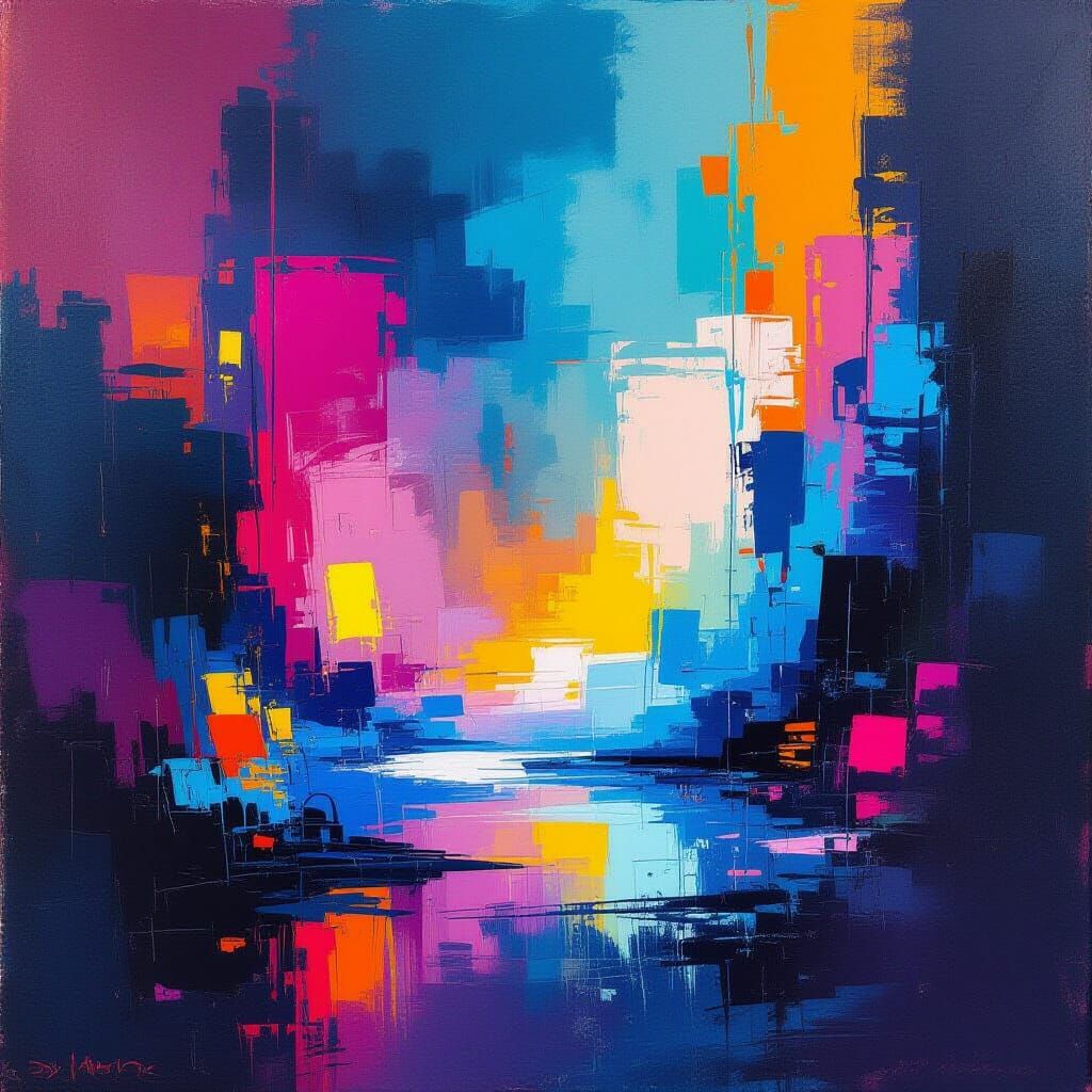 Abstract Dreamscape Inspired by Rothko, Mitchell, and Mead