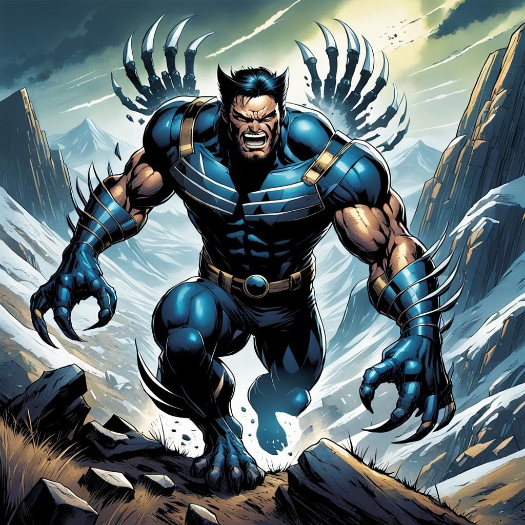 Wolverine Ready to Fight: Comic Book Art