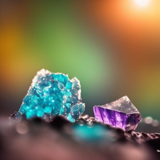 Crystals in Natural Lighting, Professional Photography