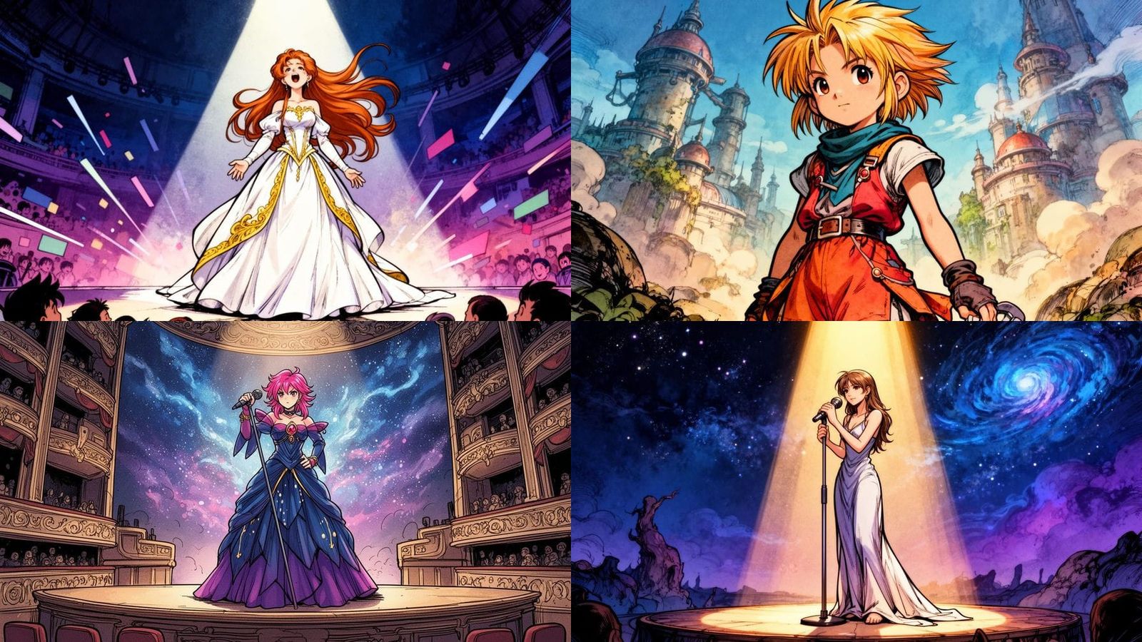 Final Fantasy IX Characters in Vibrant Cel-Shaded Comic Art