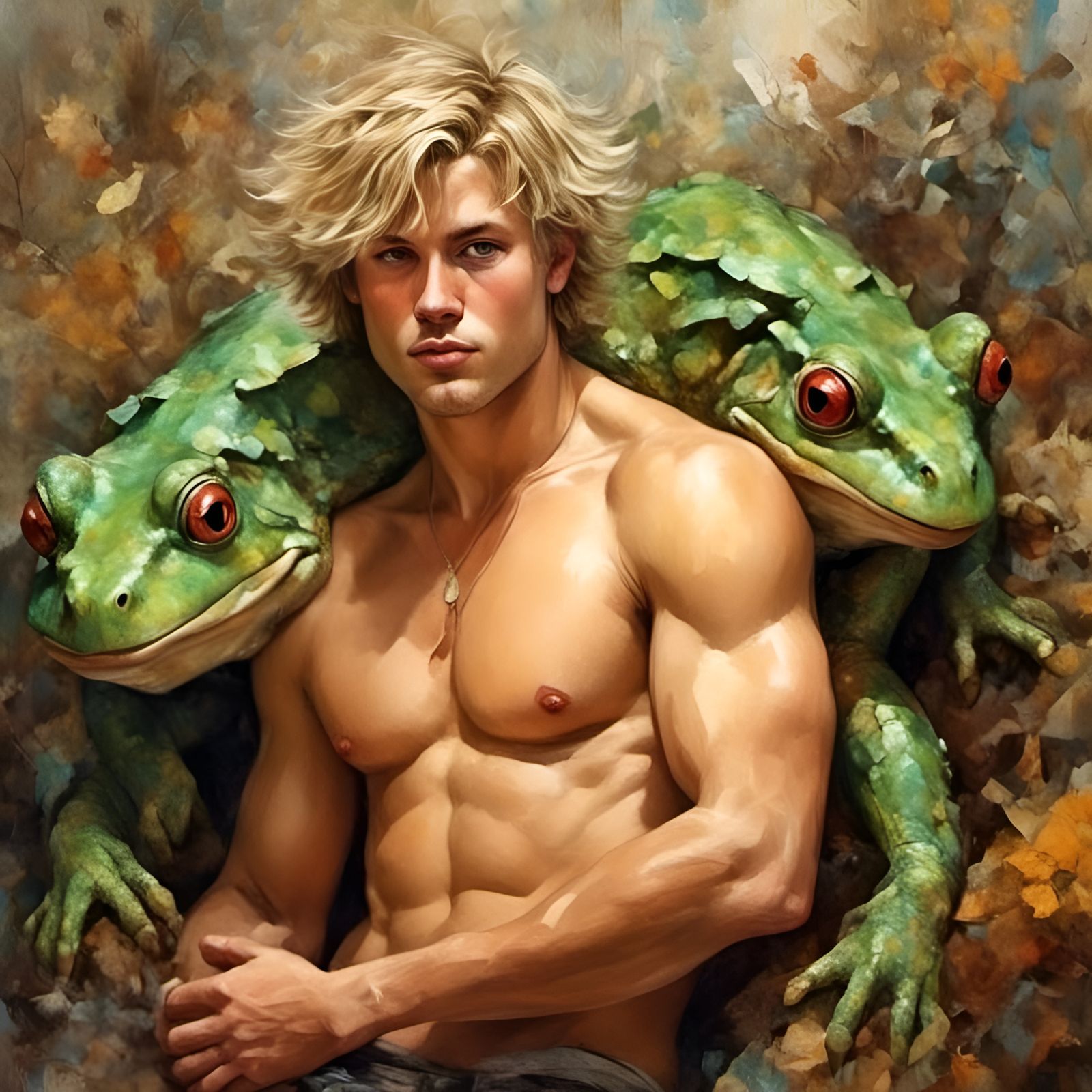 Portrait of a Hot Guy with Something Strange and Amphibious