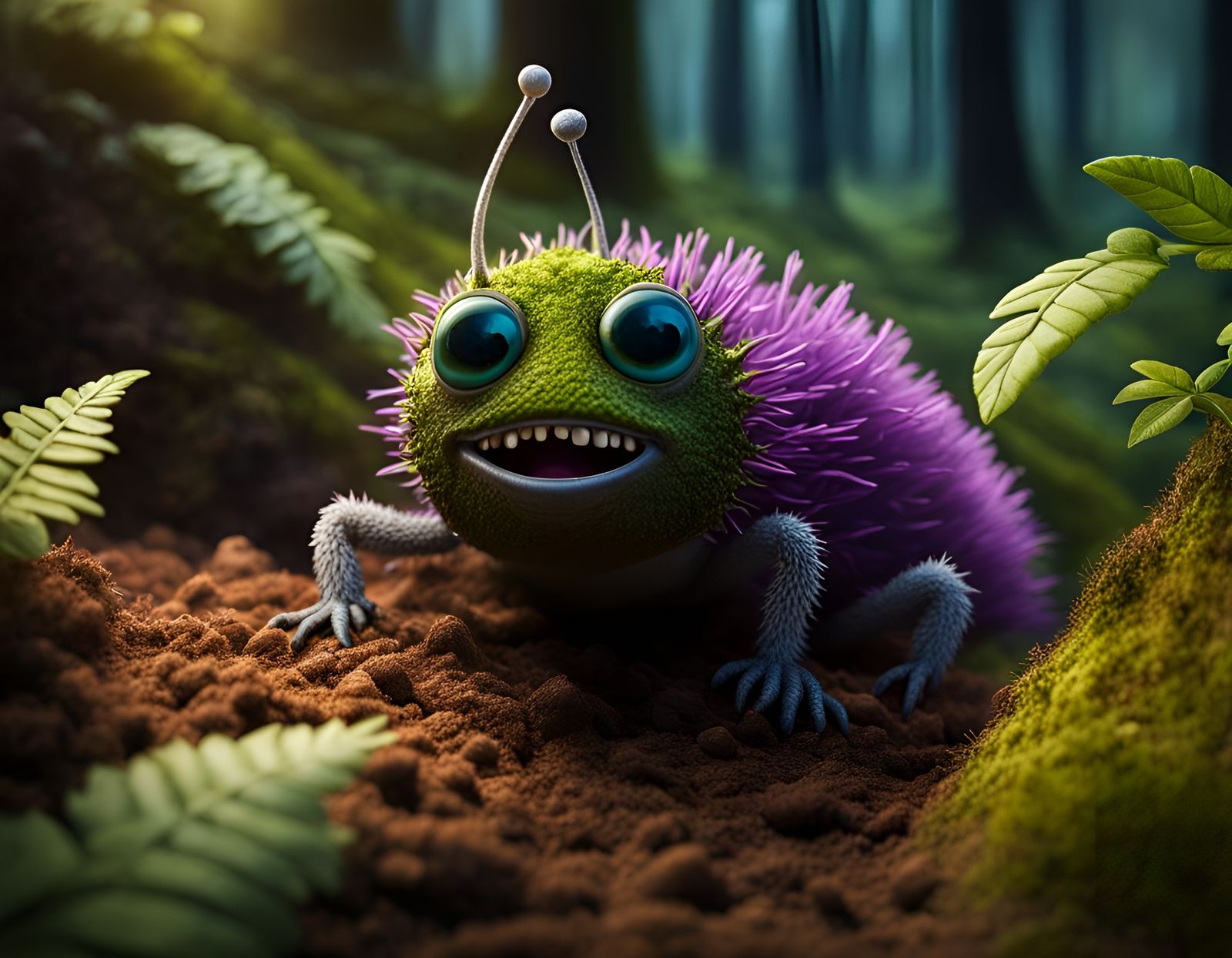 Ant Hill Perspective: Miniature World in 3D