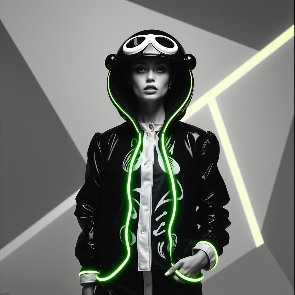 Weird Model in Inflatable Costume, Helmut Newton Style