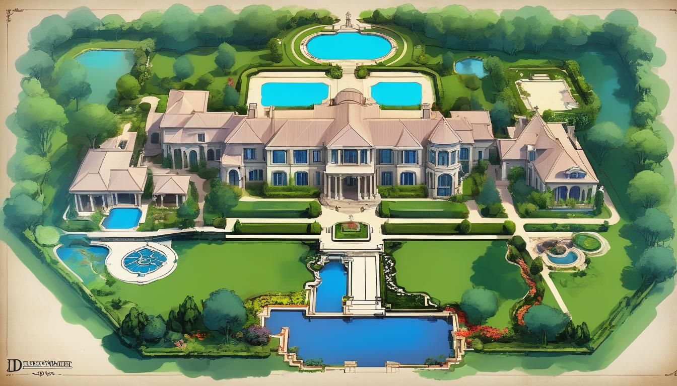 Brightwater Estate Blueprint: Grand Mansion Design