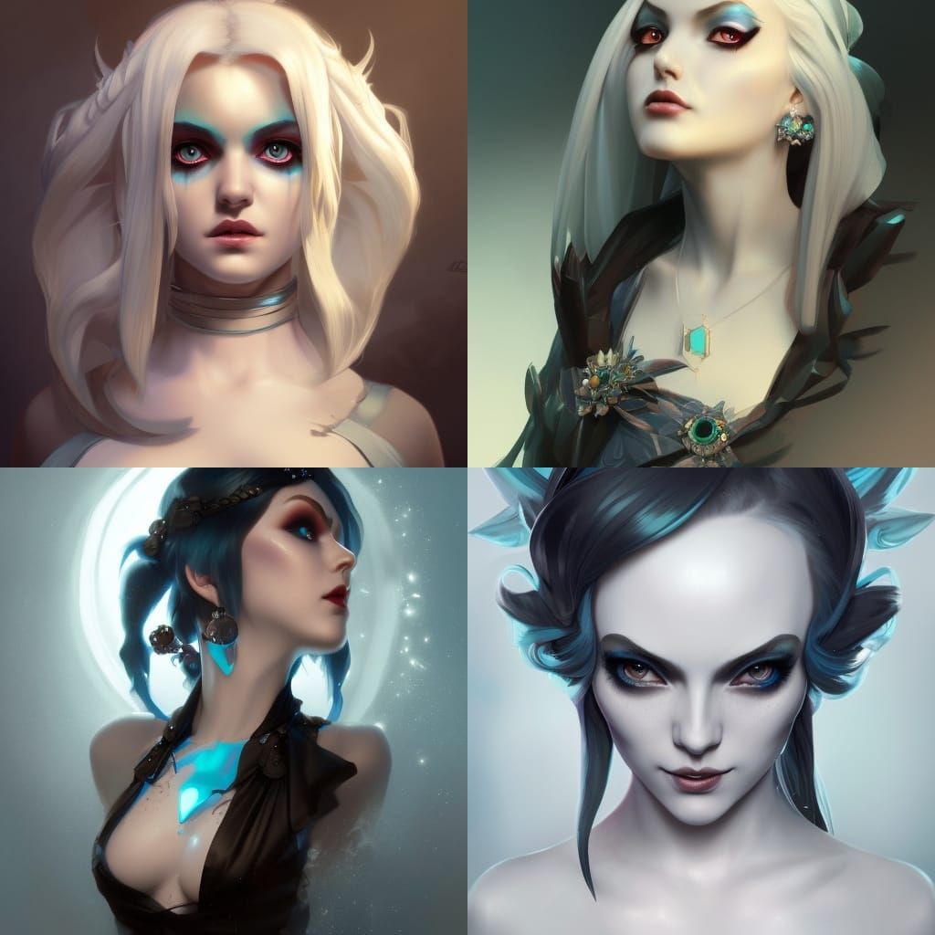 Goth Rosalina Portrait in Artstation Style