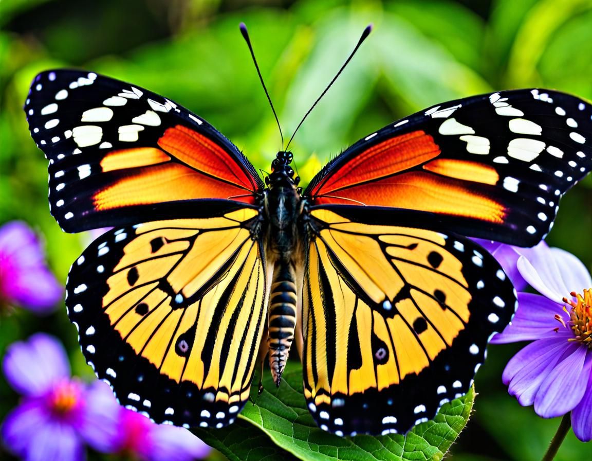 Vibrant Butterfly in Forest, Ultra Quality
