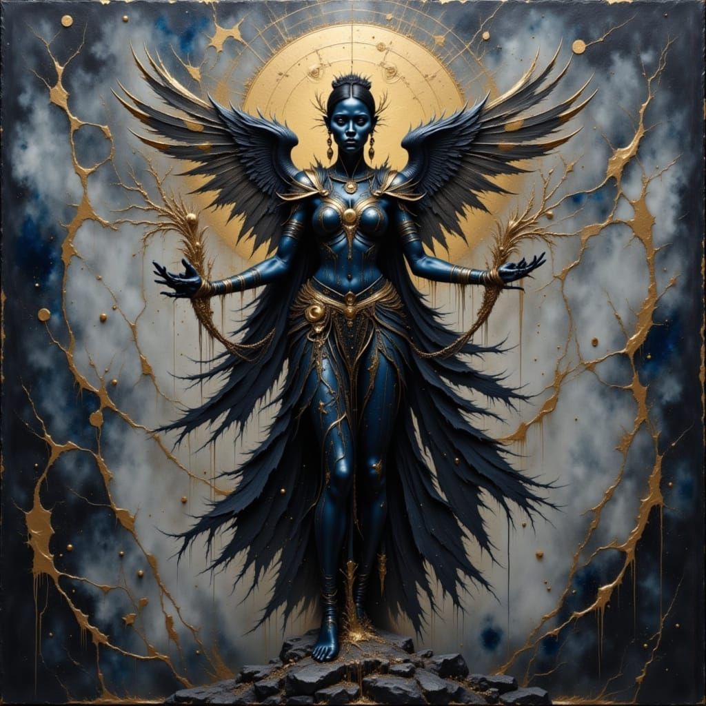 Abstract Marble Swirls in Mystic Style