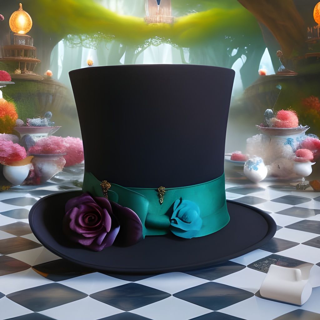 Mad Hatter's Tea Party: Fantastical Digital Art