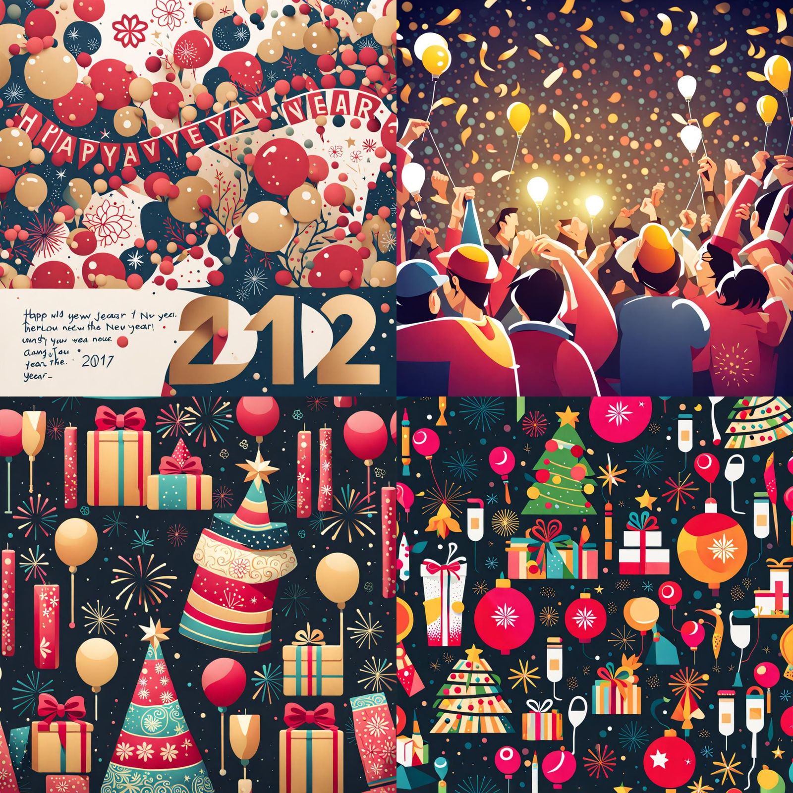 Festive Image of New Year Celebration