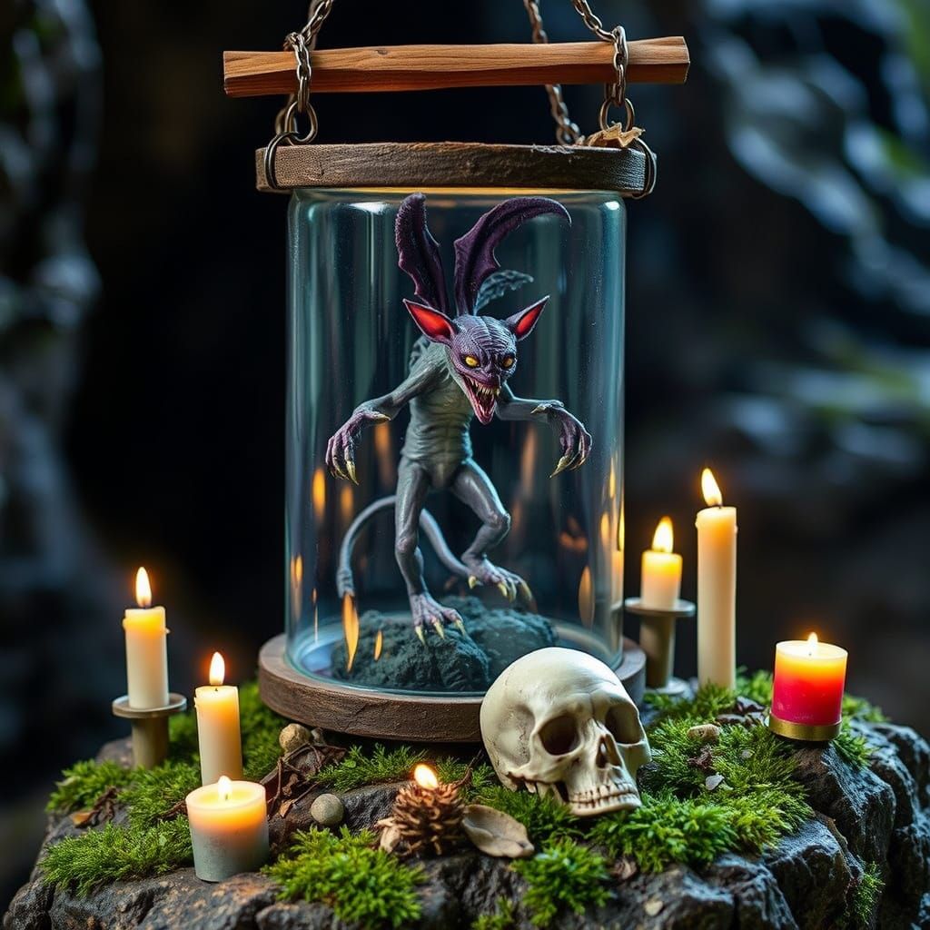 The creature in the glass box