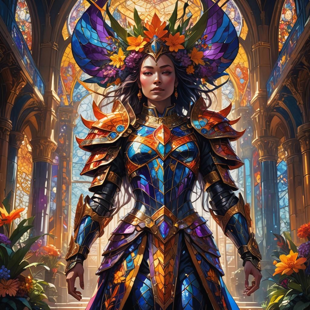 Regal Alien Queen in a Majestic Palace